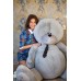 Мягкая игрушка огромный медведь Тедди 190 см серый