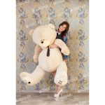 Мягкая игрушка огромный медведь Тедди 190 см бежевый